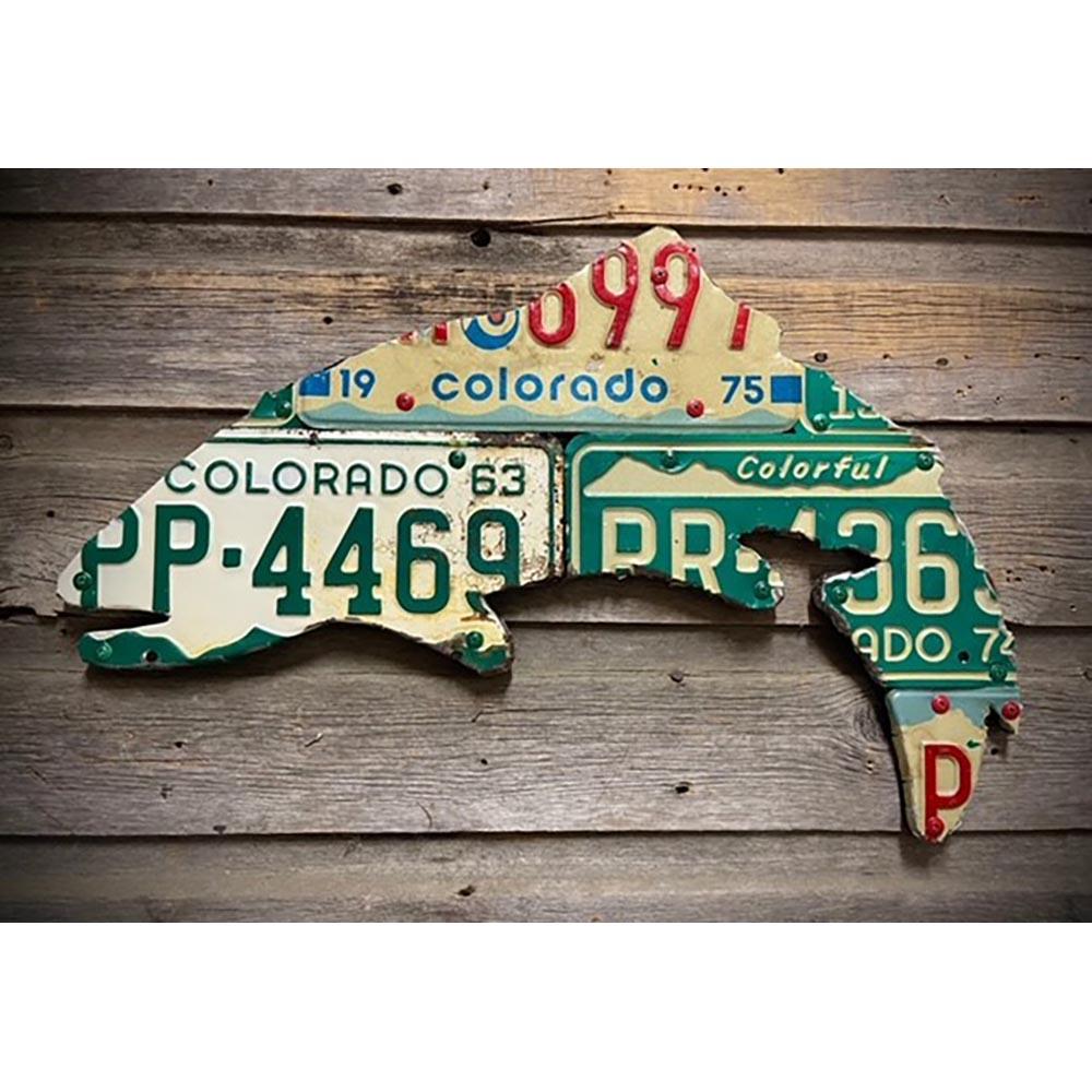 Cody Richardson Colorado Trout License Plate Art in One Color